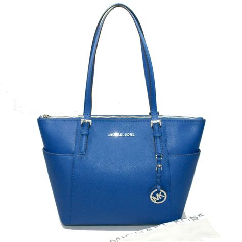 michael kors jet set east west tote electric blue